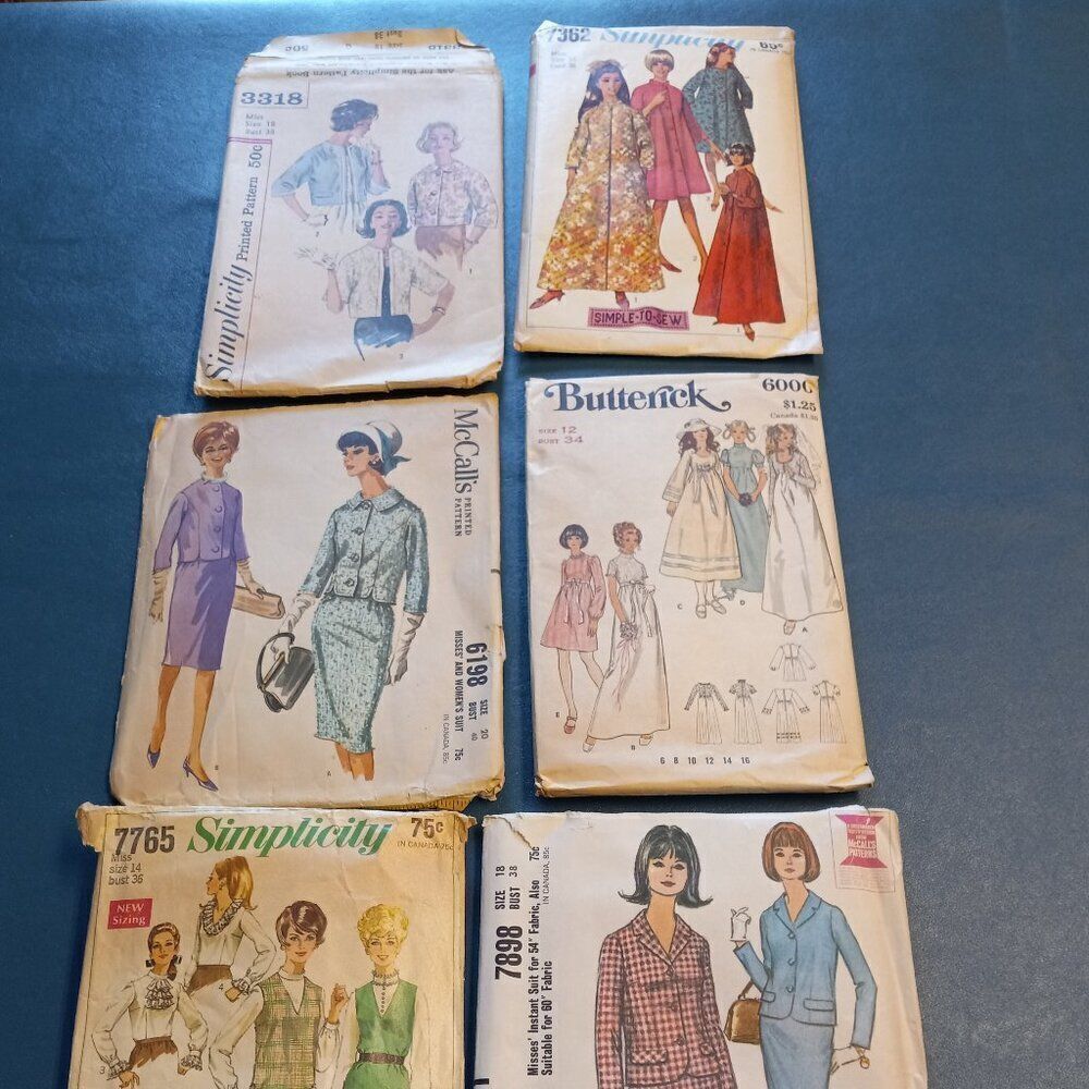 Vintage Patterns Adult sizes Cottagecore Grandmacore Sewing Patterns
